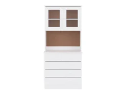 Aparador alto ALTA madera maciza de pino blanco 77x35x165 cm ES70400