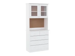 Aparador alto ALTA madera maciza de pino blanco 77x35x165 cm ES70400