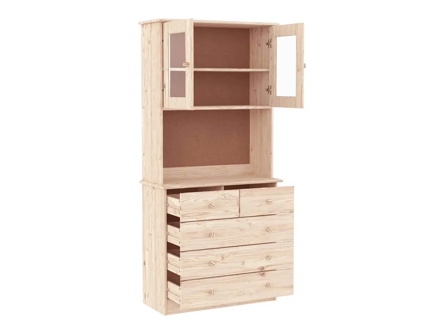 Aparador alto ALTA madera maciza de pino 77x35x165 cm ES29346