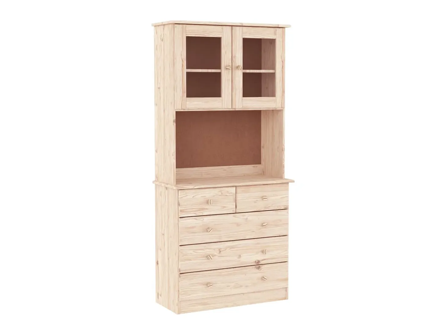 Aparador alto ALTA madera maciza de pino 77x35x165 cm ES29346