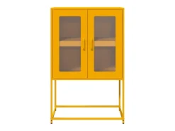 Aparador alto amarillo mostaza 68x39x107 cm acero