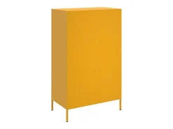 Aparador alto amarillo mostaza 68x39x113 cm acero