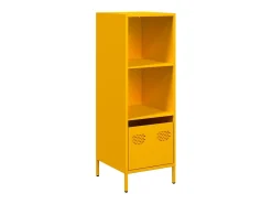Aparador alto amarillo mostaza 35x39x103,5 cm acero