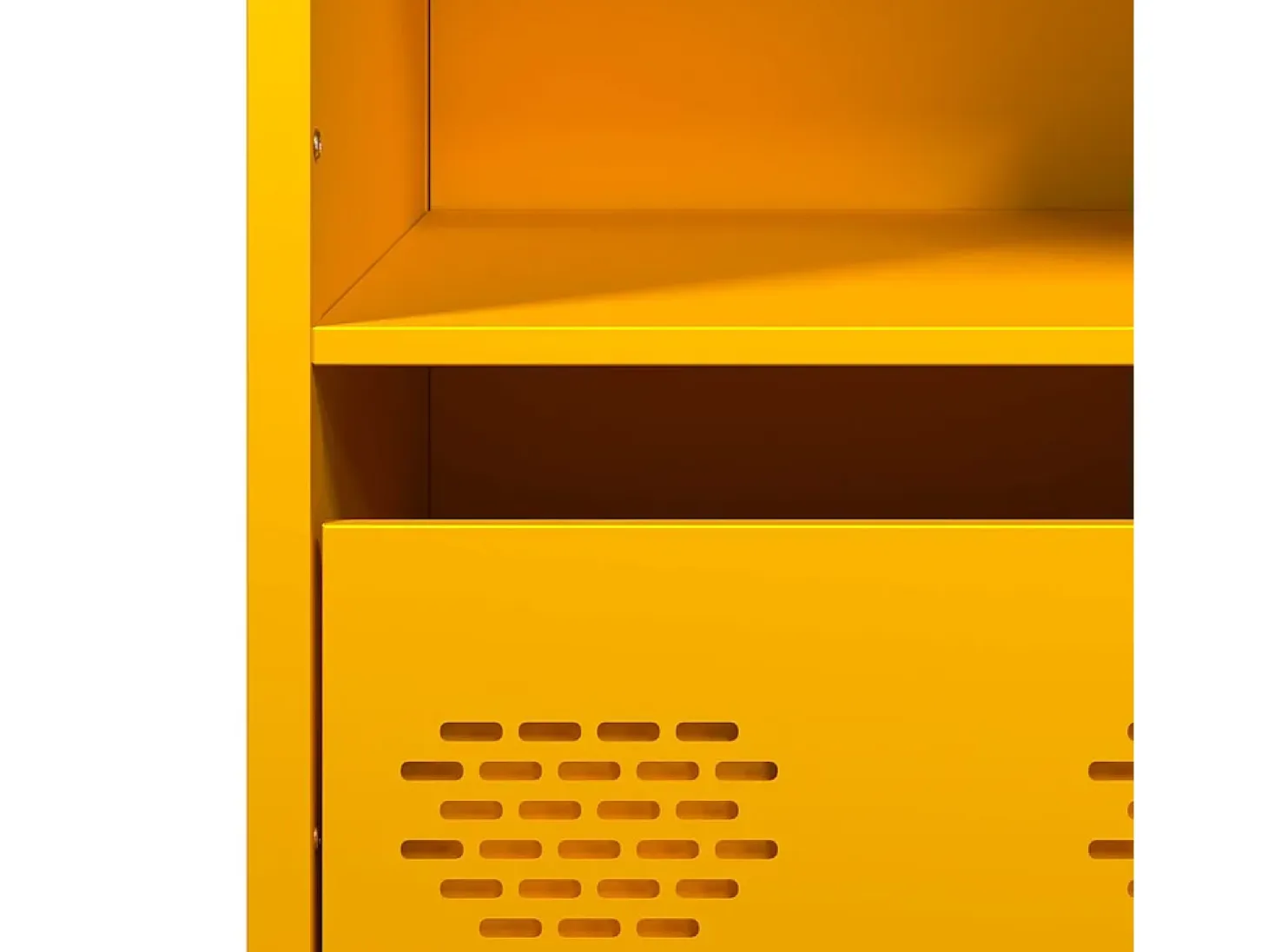 Aparador alto amarillo mostaza 35x39x103,5 cm acero