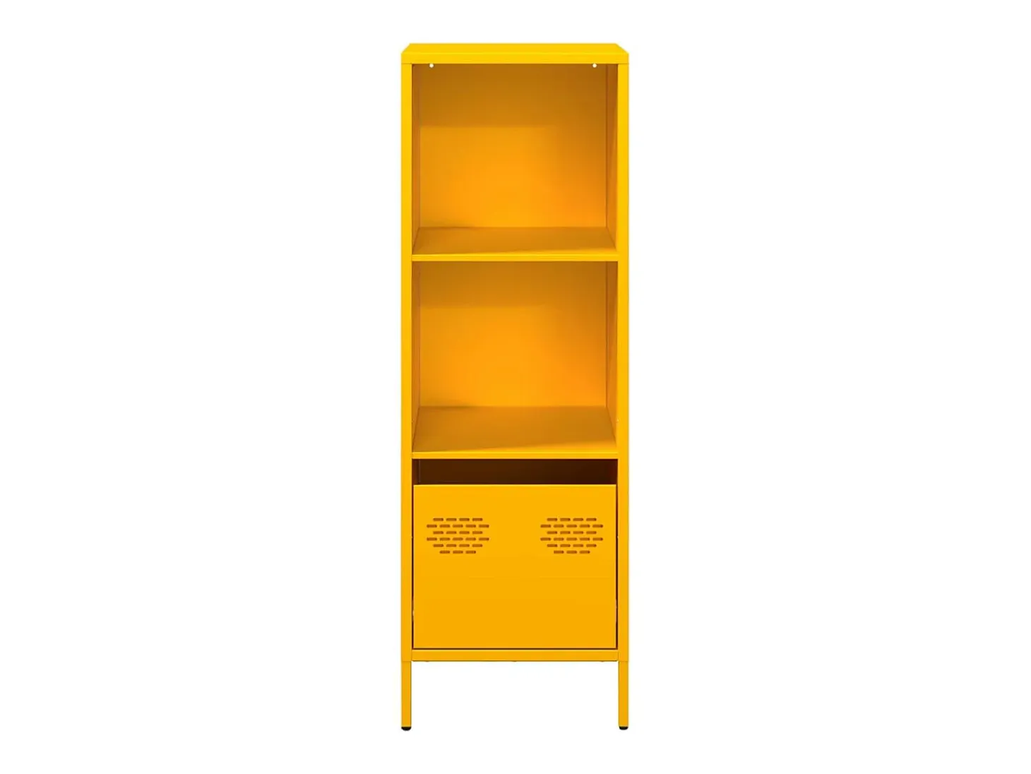 Aparador alto amarillo mostaza 35x39x103,5 cm acero