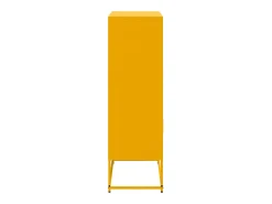 Aparador alto amarillo mostaza 68,5x38,5x123,5 cm acero