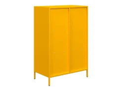 Aparador alto amarillo mostaza 68x39x103,5 cm acero