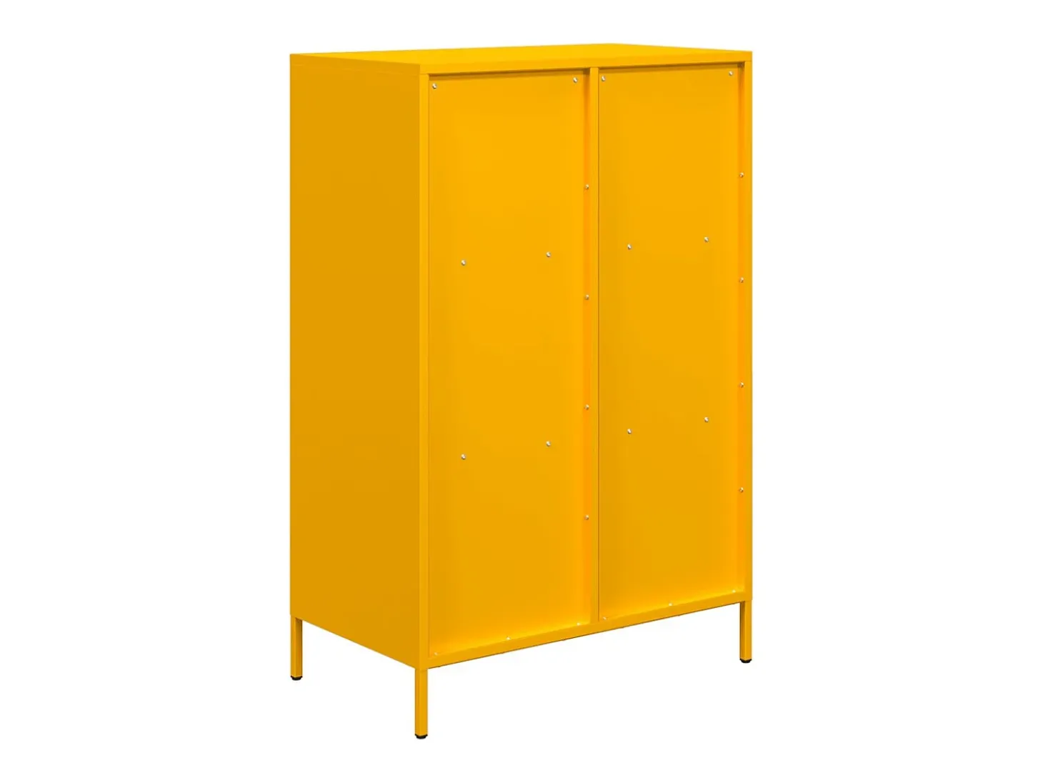 Aparador alto amarillo mostaza 68x39x103,5 cm acero