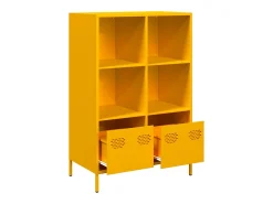 Aparador alto amarillo mostaza 68x39x103,5 cm acero