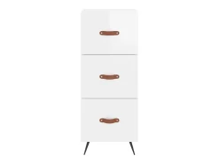 Aparador alto Blanco brillo 34,5x34x180 cm Madera de ingeniería