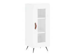 Aparador alto Blanco brillo 34,5x34x180 cm Madera de ingeniería