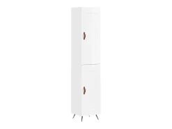 Aparador alto Blanco brillo 34,5x34x180 cm Madera de ingeniería