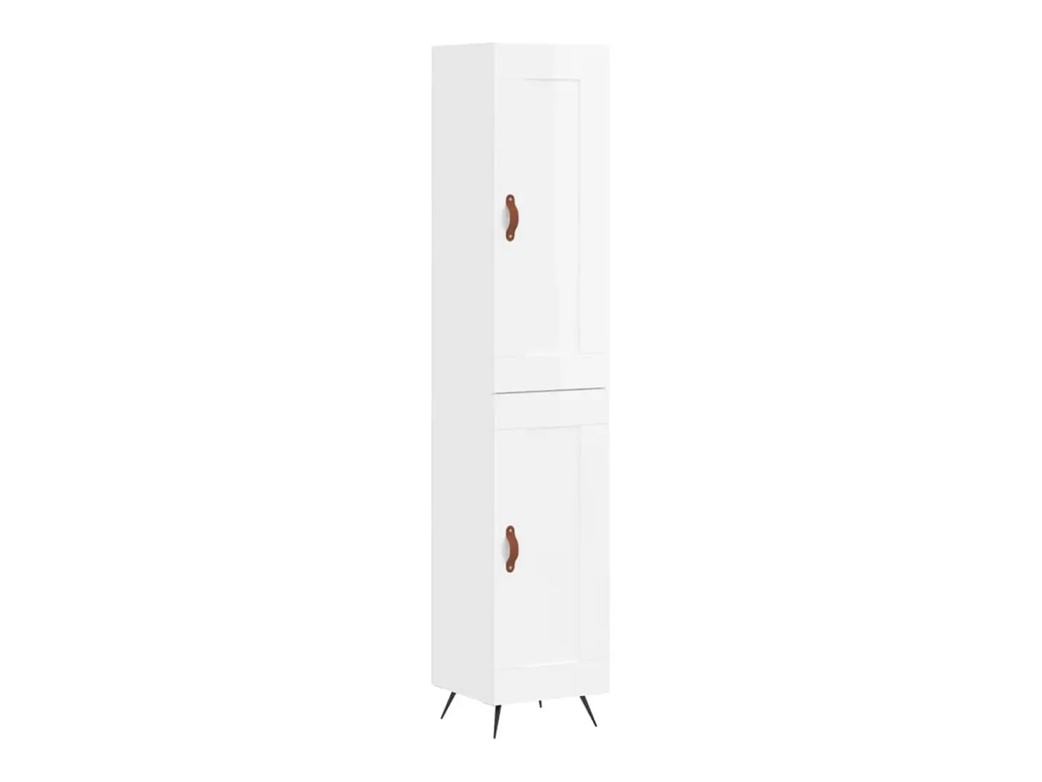 Aparador alto Blanco brillo 34,5x34x180 cm Madera de ingeniería