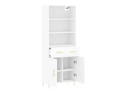 Aparador alto blanco 69,5x34x180 cm Madera contrachapada