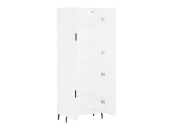 Aparador alto blanco 69,5x34x180 cm Madera contrachapada