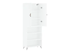 Aparador alto blanco 69,5x34x180 cm Madera contrachapada