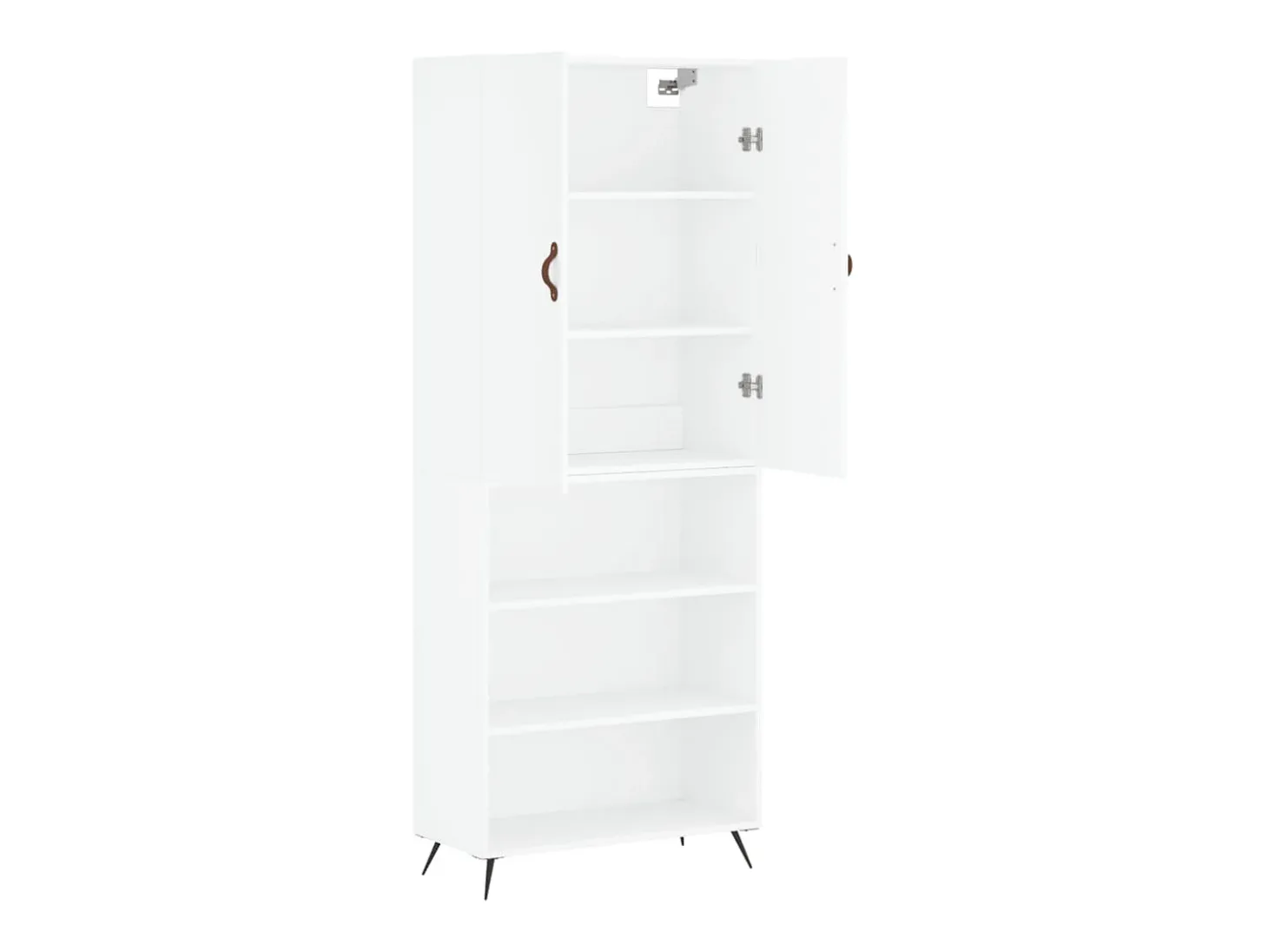 Aparador alto blanco 69,5x34x180 cm Madera contrachapada