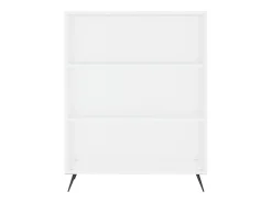 Aparador alto blanco 69,5x34x180 cm Madera contrachapada