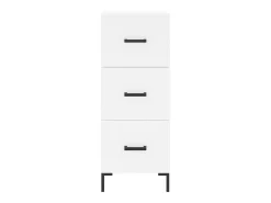 Aparador alto blanco 34,5x34x180 cm Madera contrachapada