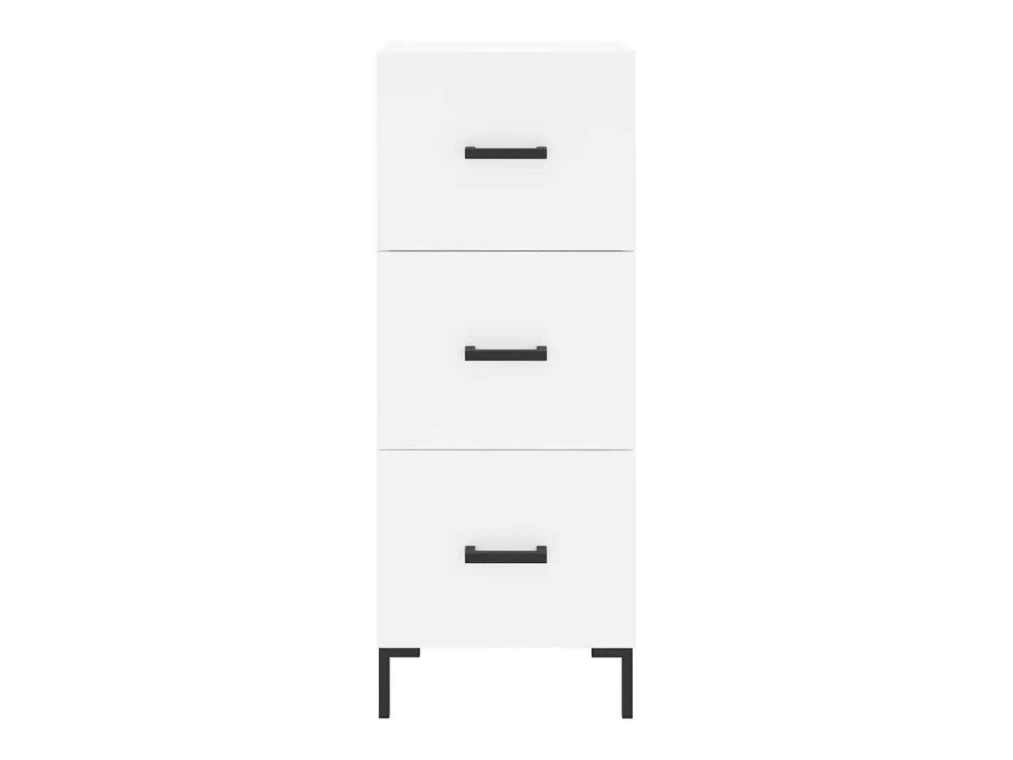Aparador alto blanco 34,5x34x180 cm Madera contrachapada