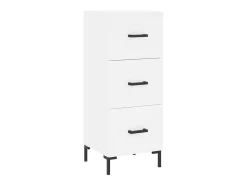 Aparador alto blanco 34,5x34x180 cm Madera contrachapada