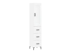 Aparador alto blanco 34,5x34x180 cm Madera contrachapada