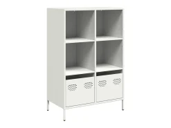 Aparador alto blanco 68x39x103,5 cm acero