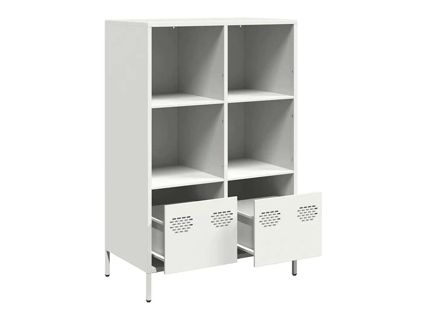Aparador alto blanco 68x39x103,5 cm acero