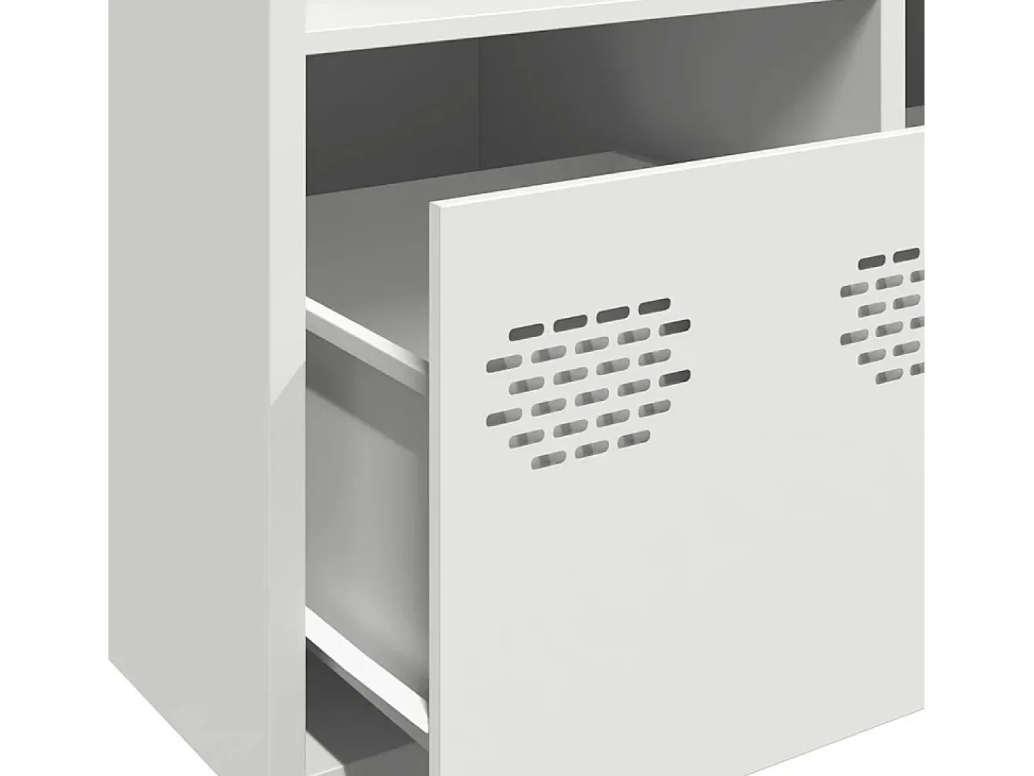 Aparador alto blanco 68x39x103,5 cm acero