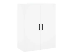 Aparador alto blanco 69,5x34x180 cm Madera contrachapada