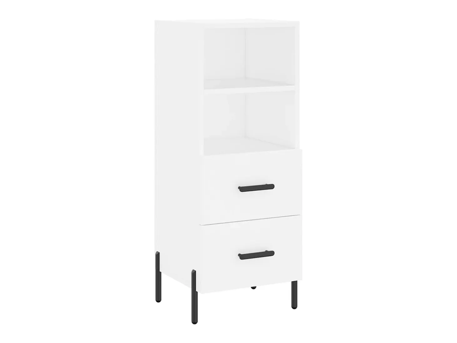Aparador alto blanco 34,5x34x180 cm Madera contrachapada