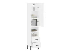 Aparador alto blanco 34,5x34x180 cm Madera contrachapada