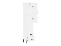 Aparador alto blanco 34,5x34x180 cm Madera contrachapada
