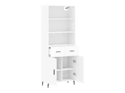 Aparador alto blanco 69,5x34x180 cm Madera contrachapada