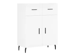 Aparador alto blanco 69,5x34x180 cm Madera contrachapada