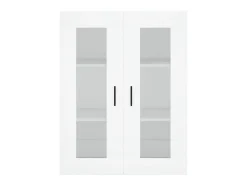 Aparador alto blanco 69,5x34x180 cm Madera contrachapada