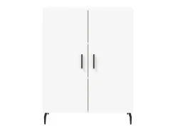 Aparador alto blanco 69,5x34x180 cm Madera contrachapada