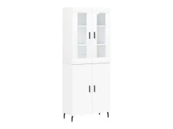 Aparador alto blanco 69,5x34x180 cm Madera contrachapada