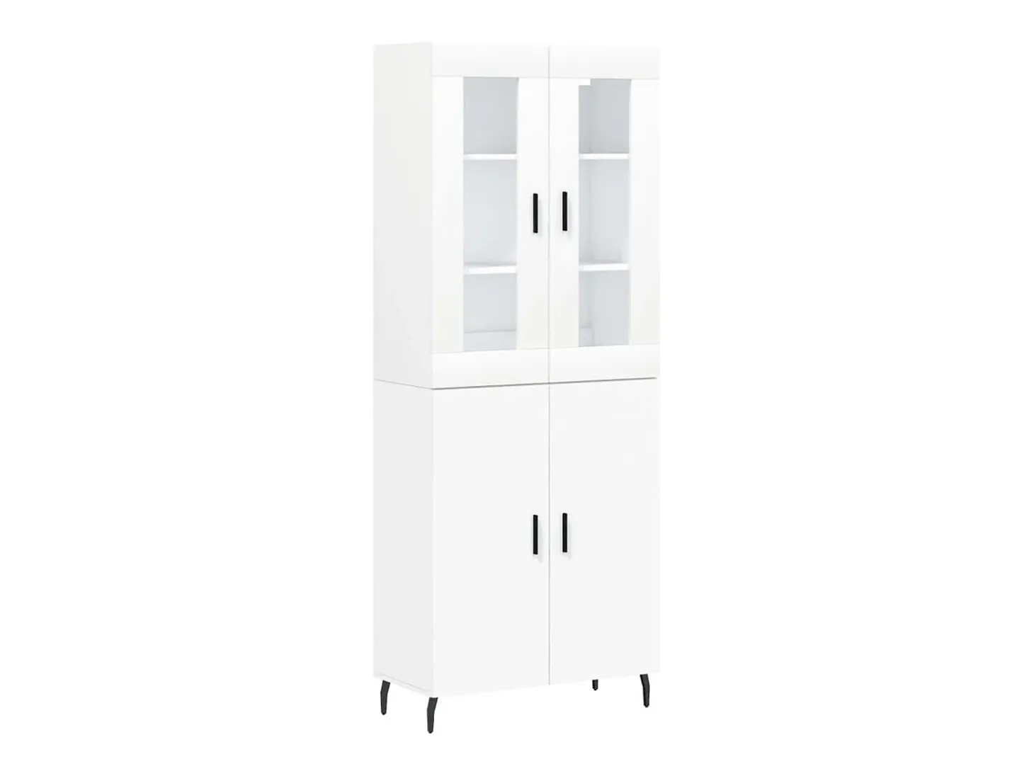 Aparador alto blanco 69,5x34x180 cm Madera contrachapada