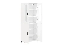 Aparador alto blanco 69,5x34x180 cm Madera contrachapada