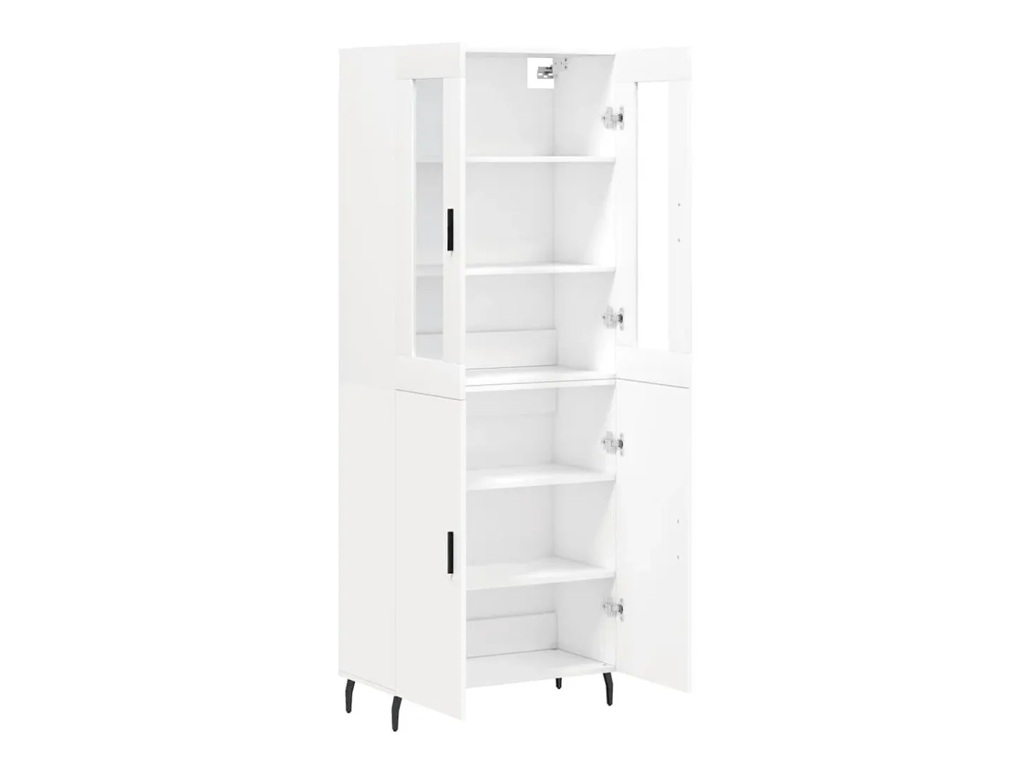 Aparador alto blanco 69,5x34x180 cm Madera contrachapada