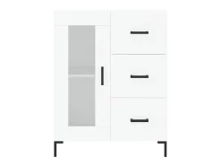 Aparador alto blanco 69,5x34x180 cm Madera contrachapada