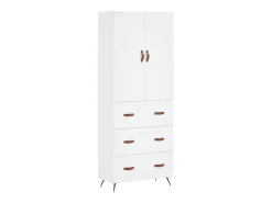 Aparador alto blanco 69,5x34x180 cm Madera contrachapada
