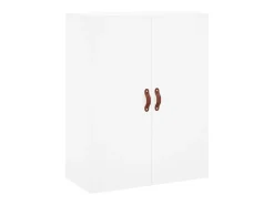 Aparador alto blanco 69,5x34x180 cm Madera contrachapada