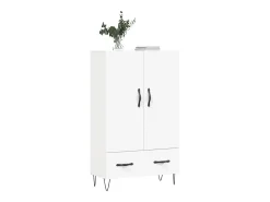 Aparador alto blanco 69,5x31x115 cm madera contrachapada