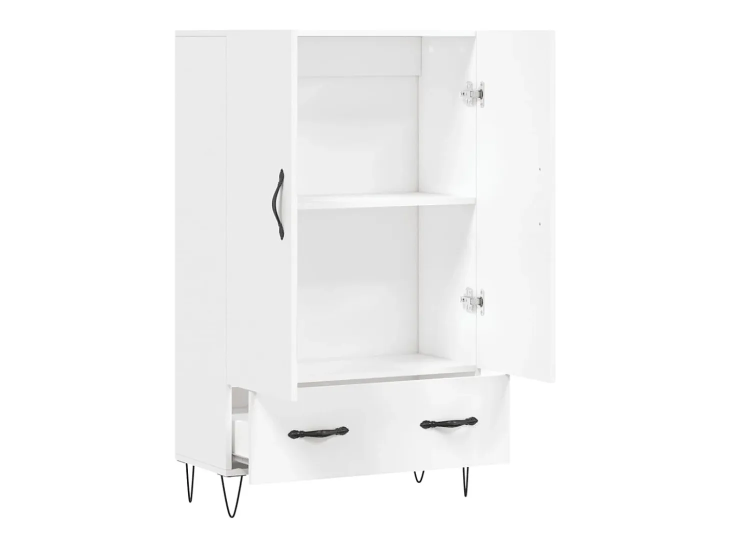 Aparador alto blanco 69,5x31x115 cm madera contrachapada