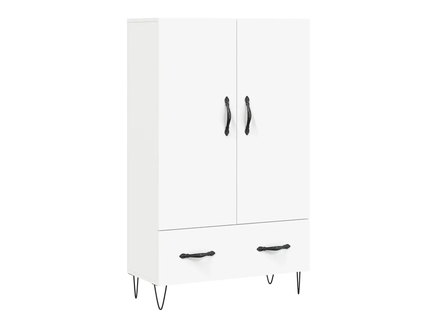 Aparador alto blanco 69,5x31x115 cm madera contrachapada