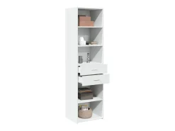 Aparador alto blanco 50x42,5x185 cm madera contrachapada