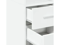 Aparador alto blanco 50x42,5x185 cm madera contrachapada