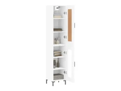 Aparador alto blanco 34,5x34x180 cm Madera contrachapada